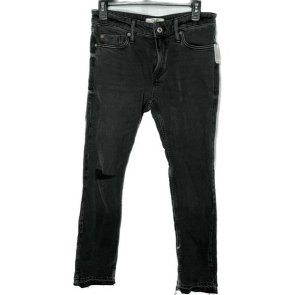 We the Free Black Ripped Slim Boyfriend Jeans